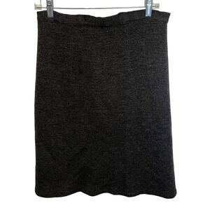 Vintage Pure Shetland Wool Skirt Women's Medium Dark Gray Office Career VTG